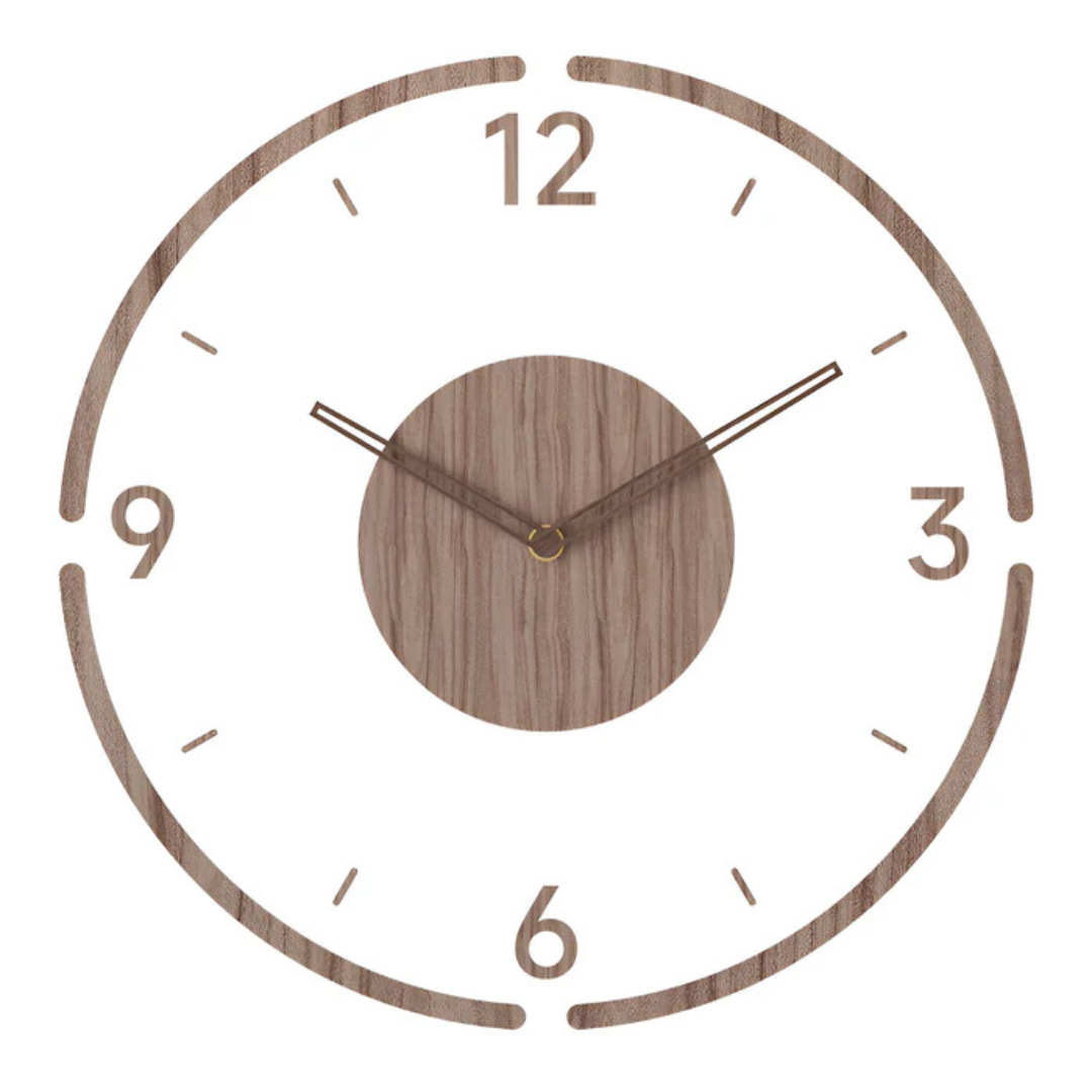 Wall Clock : Stylish Modern Wall Clock 30cm – Acrylic & Wood, Silent Movement in van Vanda Liamo