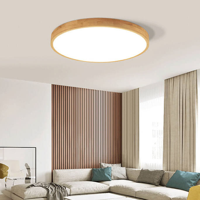 Flush Mount Ceiling Light - Nordic Solid Wood LED