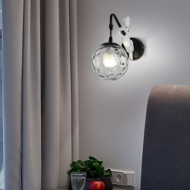 Home Decor : Rustic Orb Wall Lamp - Vintage Design Sconce in van Vandaliamo