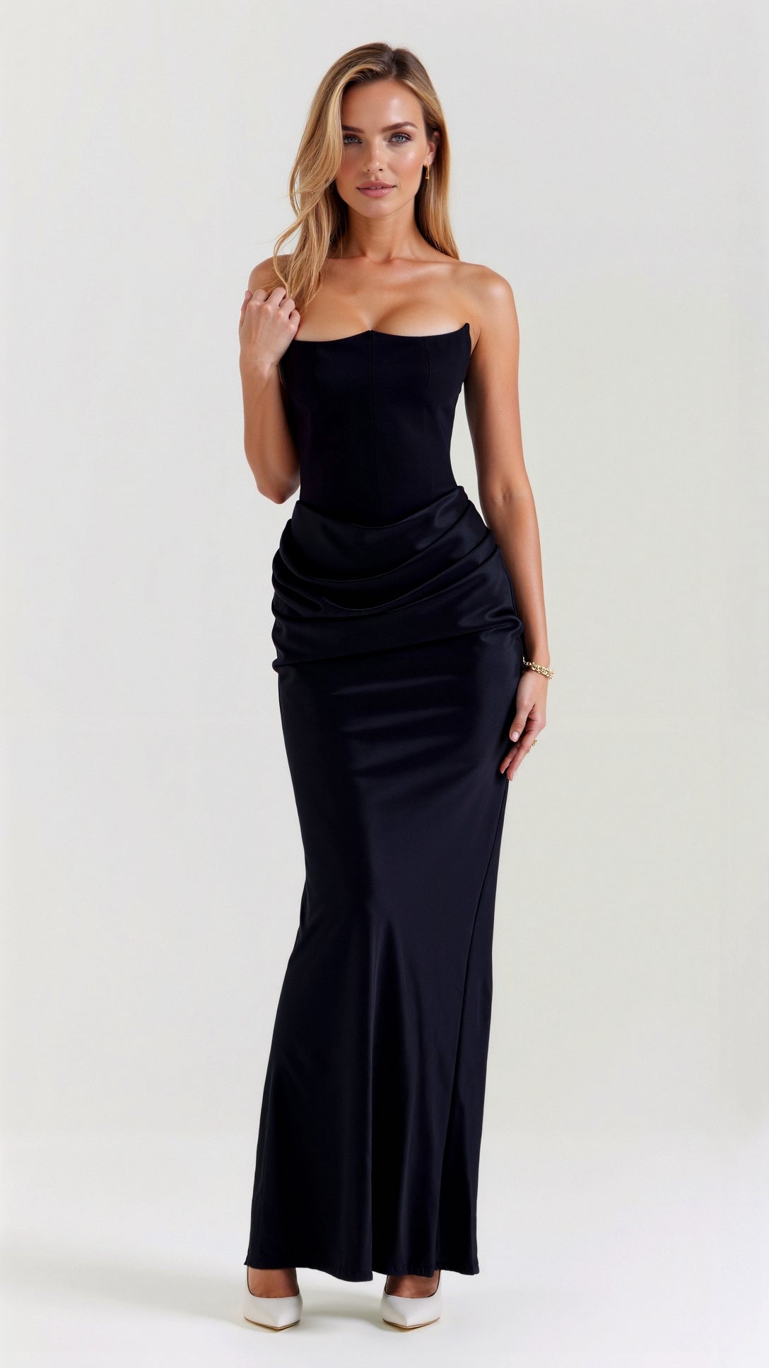 Women's Column Maxi Dress - Elegant Wedding Guest Dress