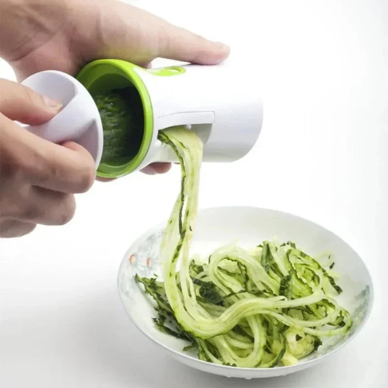 Compact Handheld Vegetable and Cheese Spiralizer
