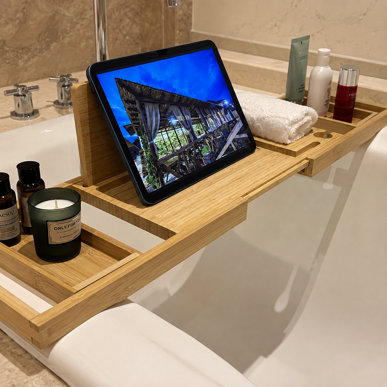 Adjustable Wooden Bath Tray