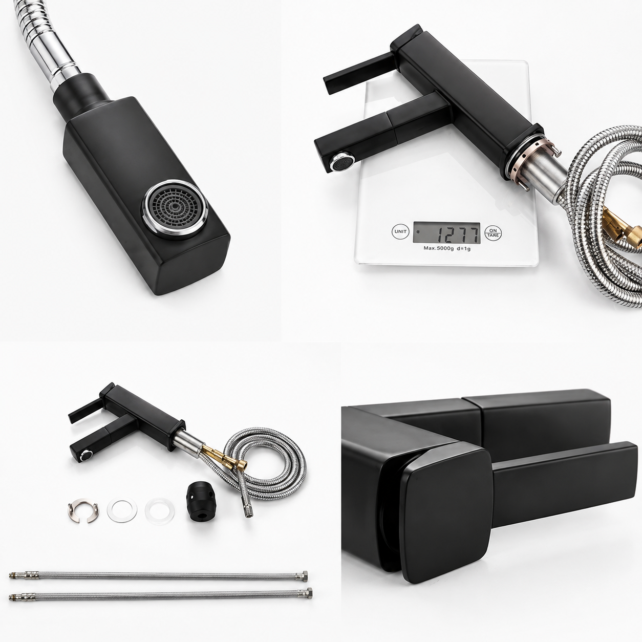 Pull-Out Single-Lever Bathroom Basin Faucet