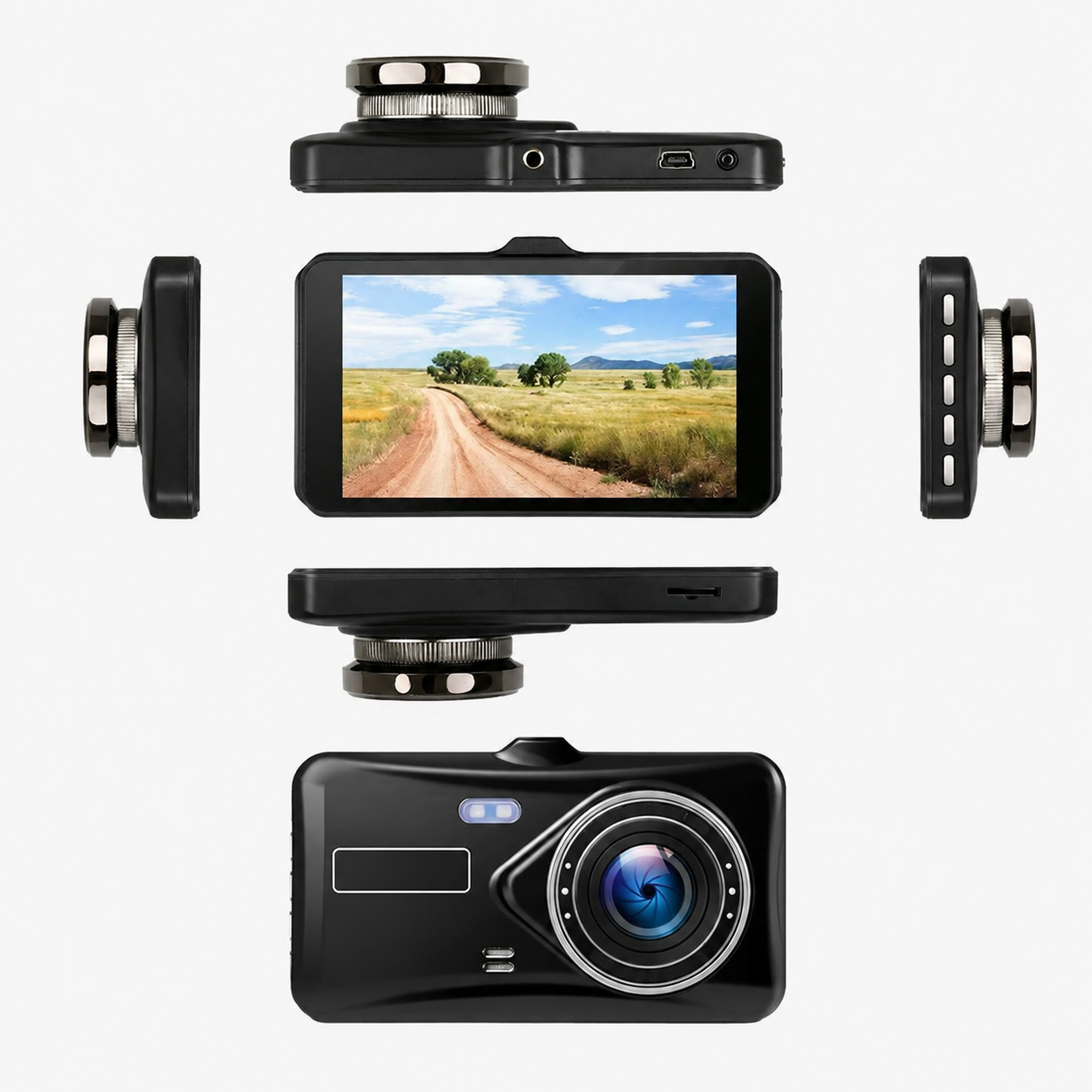 1080P Full HD Dual Dash Cam with Rear Camera
