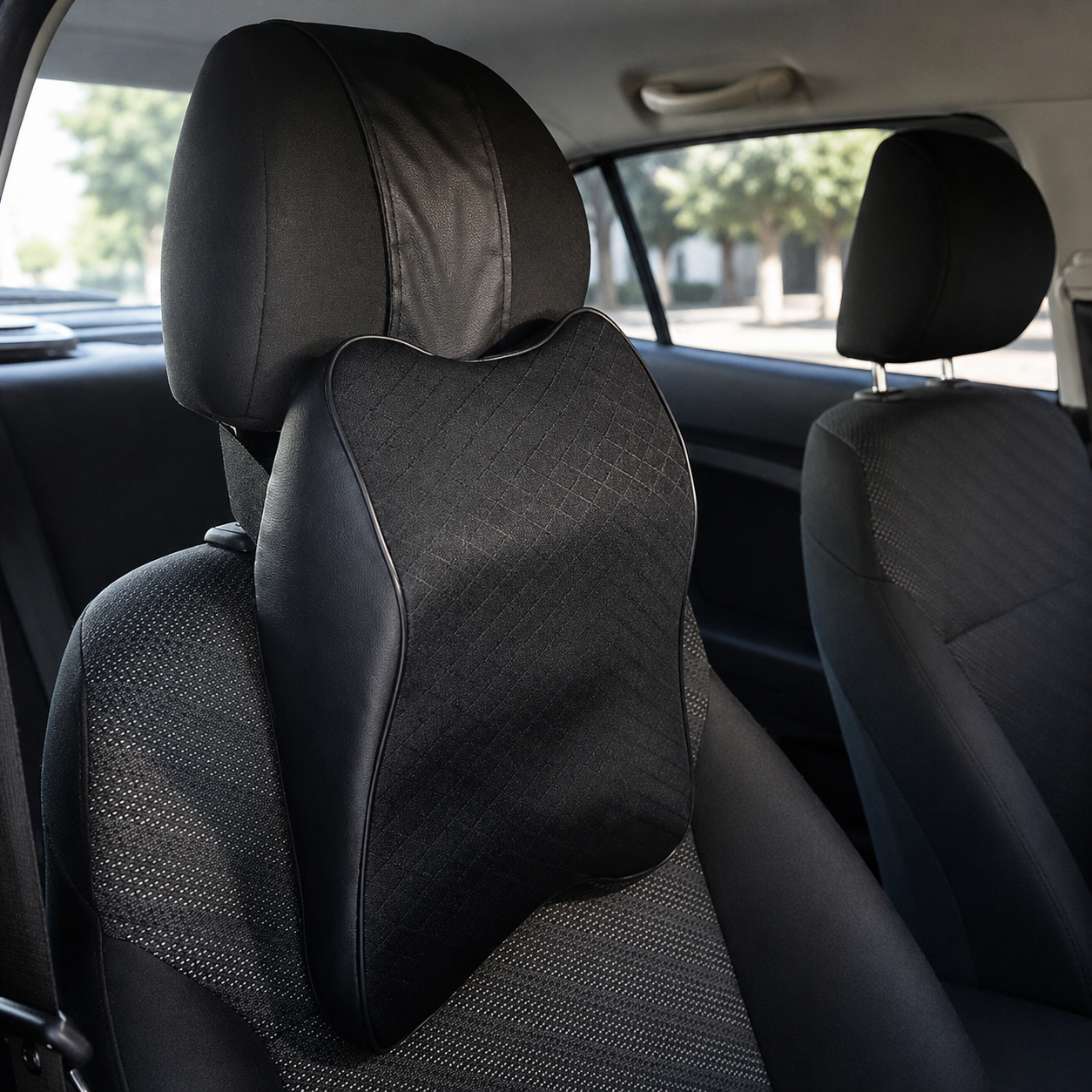 Memory Foam Car Seat Neck and Back Pillow