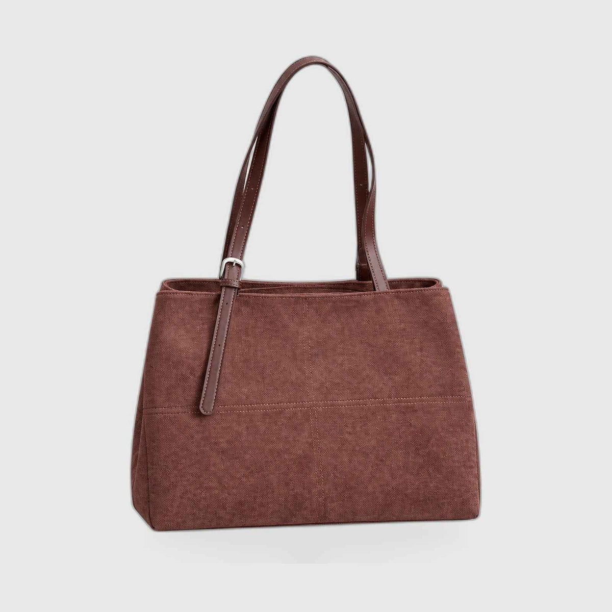 Tote Bag : Soft Suede Tote Bag – Minimalist Everyday Shoulder Bag in van Vanda Liamo