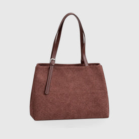 Tote Bag : Soft Suede Tote Bag – Minimalist Everyday Shoulder Bag in Coffee van Vanda Liamo