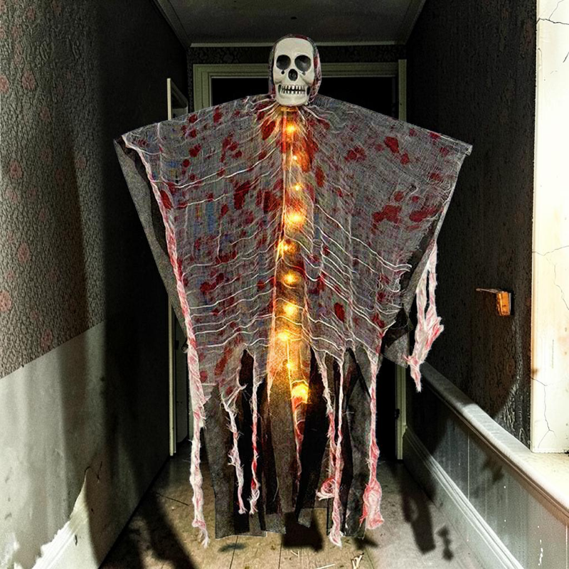 Gifts – Seasonal – Halloween : Luminous Skull Ghost Hanging Decoration in van Vandaliamo