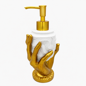 home & garden : Luxury Sculptural Gold Hand Soap Dispenser in Default Title van Vandaliamo