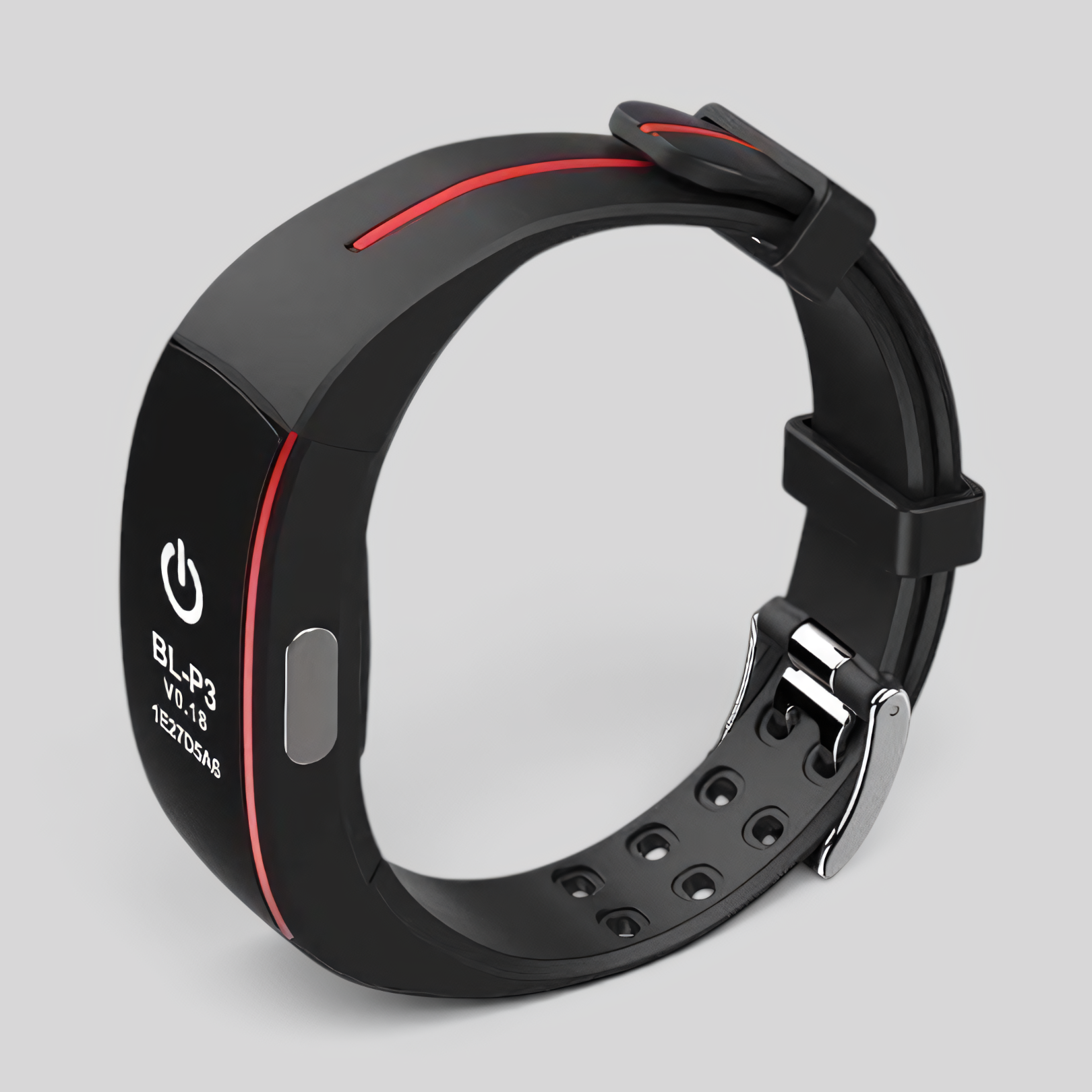 Blood pressure and heart rate monitor, black silicone, with