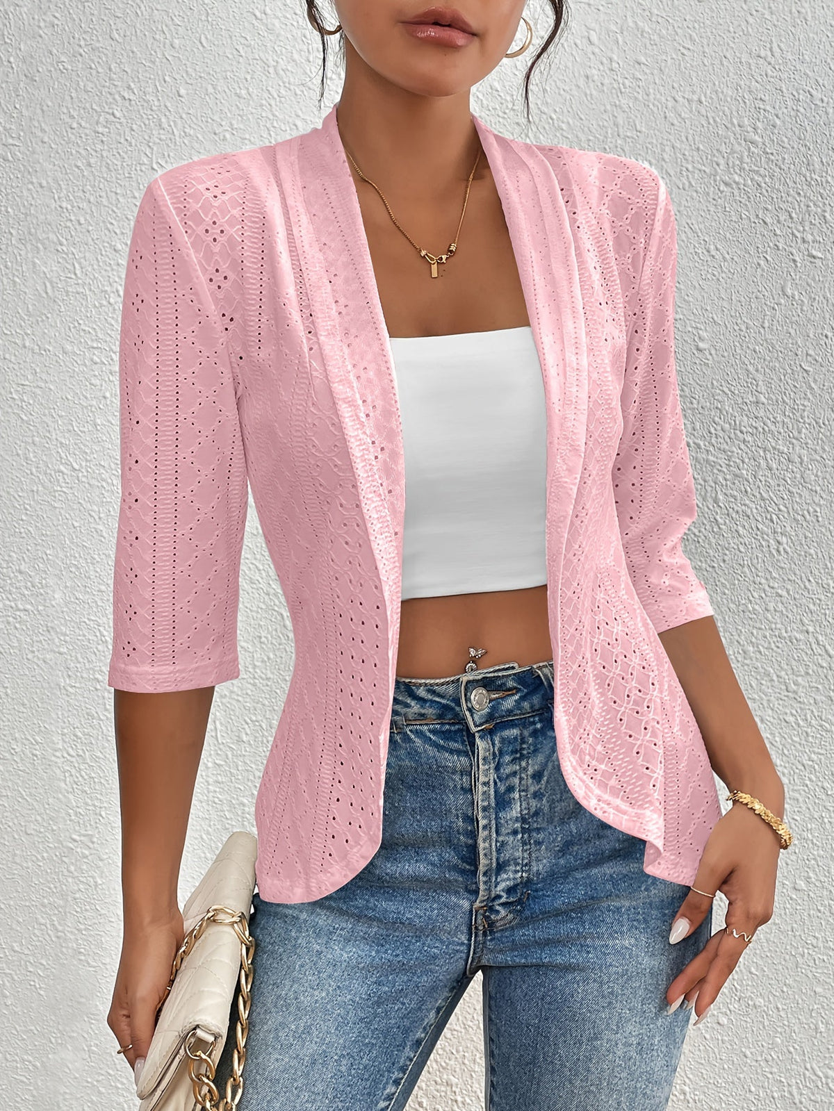 Women's Open Front Jacket - Lightweight Layering Piece