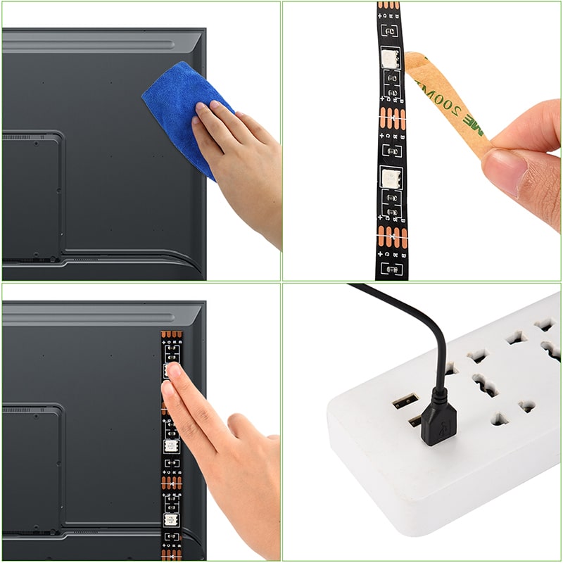LED Strip Light : TV Backlight LED Strip – 16 Colors, USB Powered in van Vanda Liamo