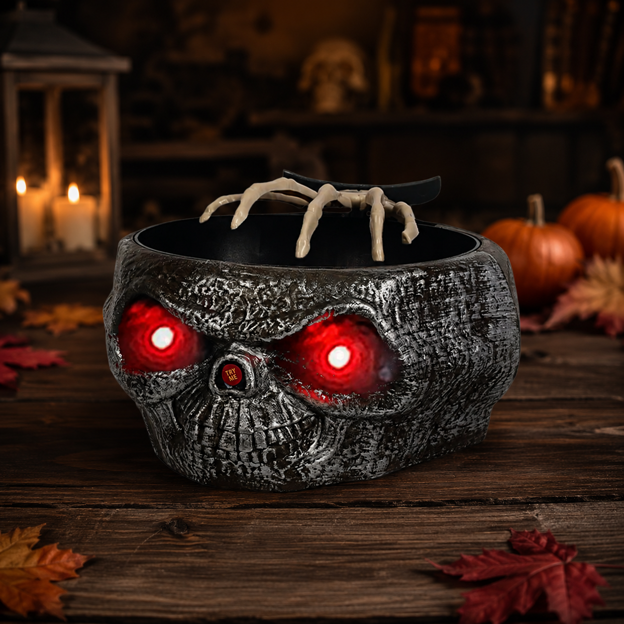 Gifts – Seasonal – Halloween : Motion Sensor Skeleton Hand Candy Bowl in van Vandaliamo