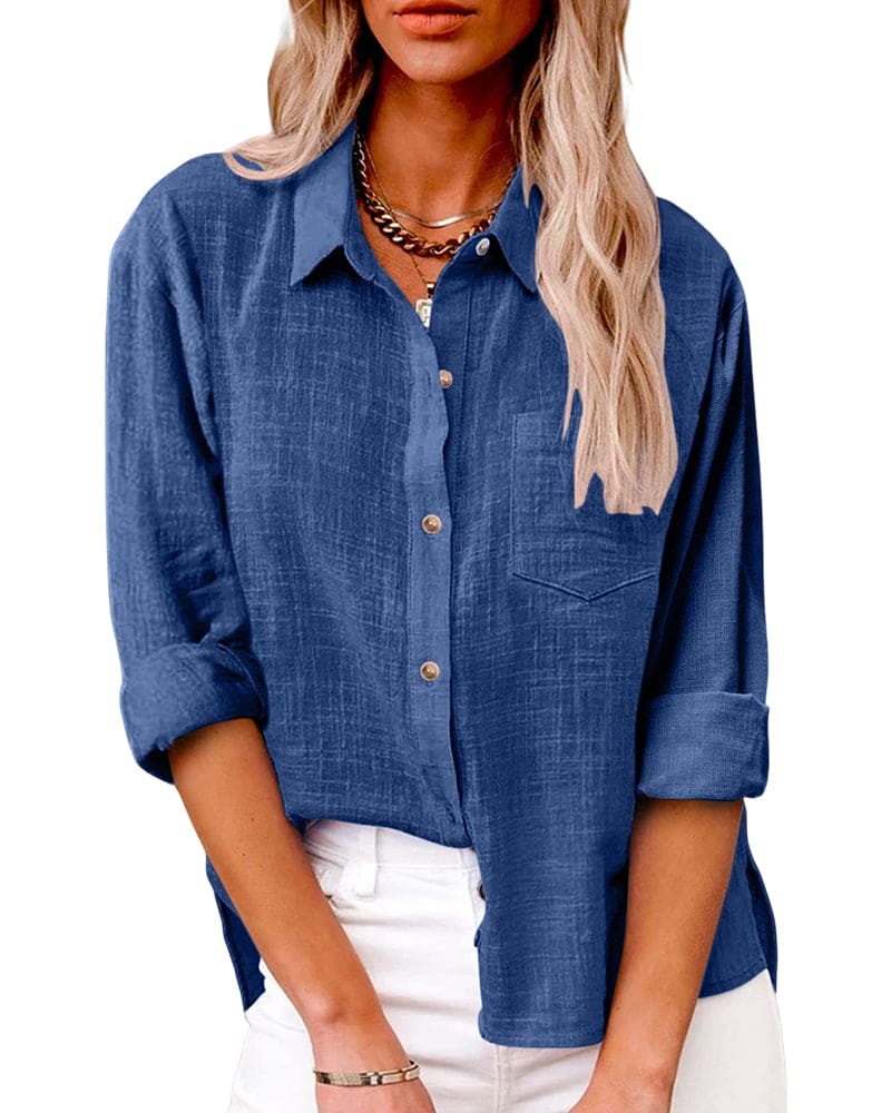 Women's Relaxed Fit Shirt - Loose Casual Blouse