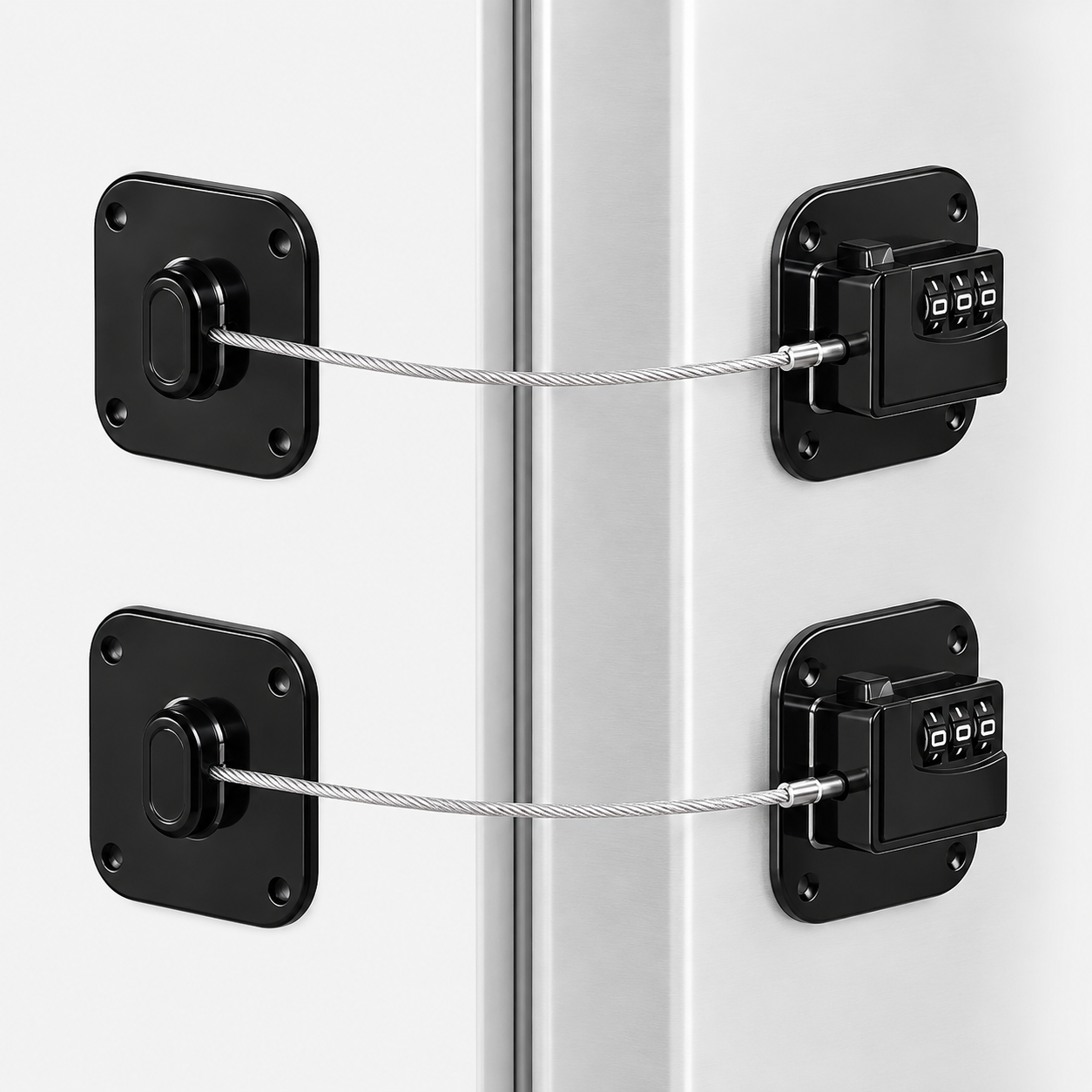 Safety Locks for Refrigerators, Cabinets & Drawers (2-Pack)