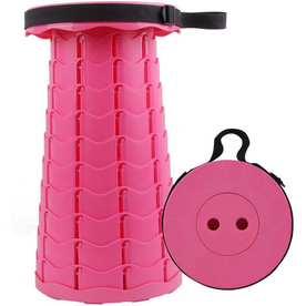 house & garden : Foldable stool with 4 seat heights in Solid colors Rose van Vandaliamo