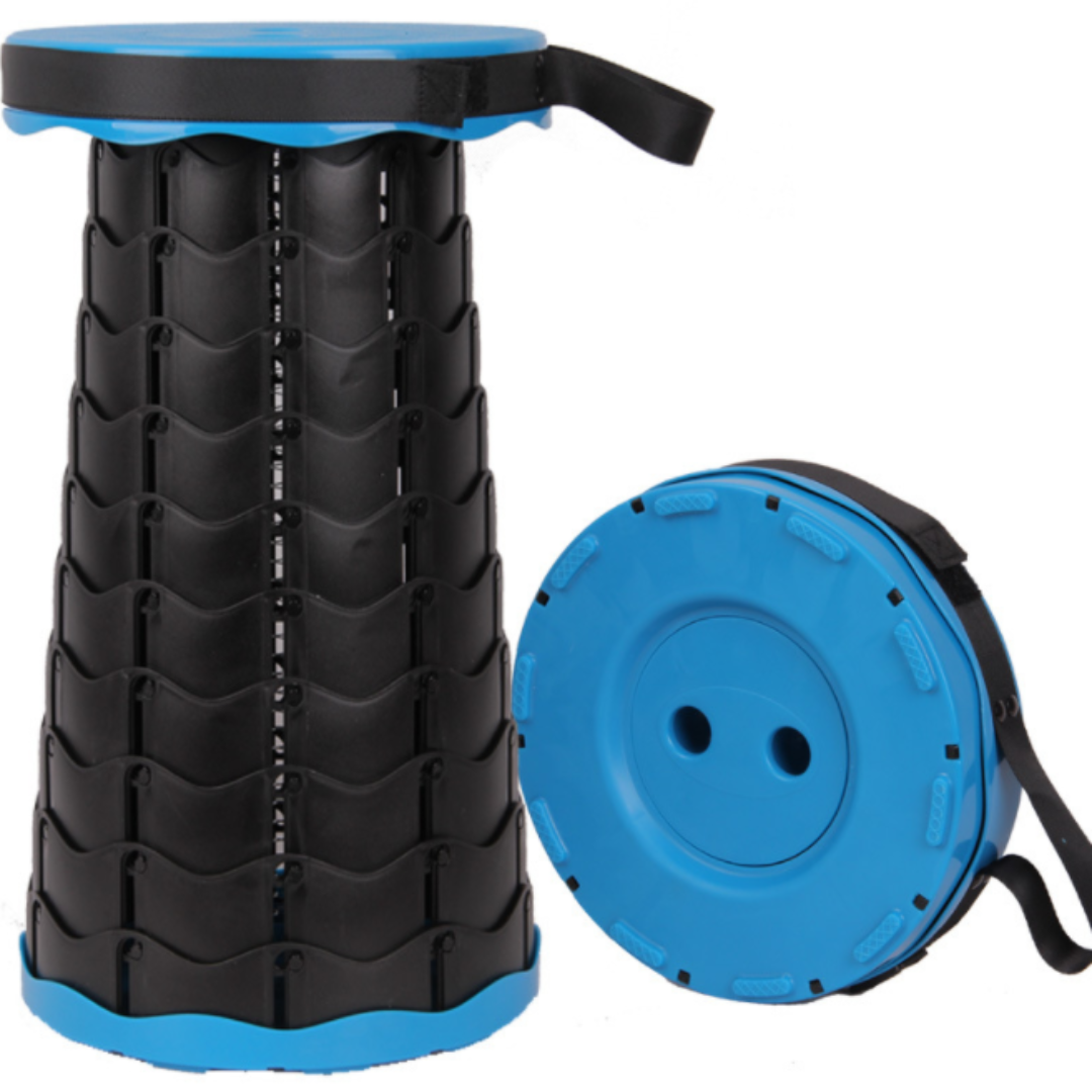 house & garden : Foldable stool with 4 seat heights in Mixed colors Blue van Vandaliamo