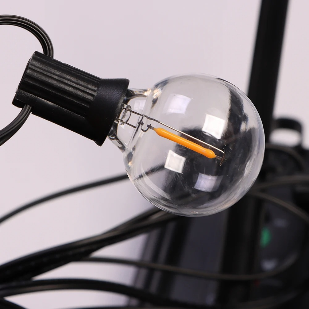 USB Terrace String Lights – Waterproof Warm White Patio Decor
