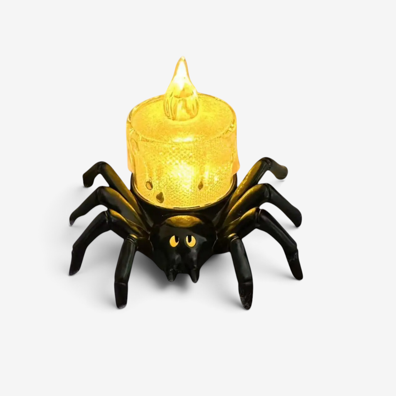 Gifts – Seasonal – Halloween : Spider-Shaped Decorative Halloween Candle Holder in Spider Crying Transparent Candle van Vandaliamo