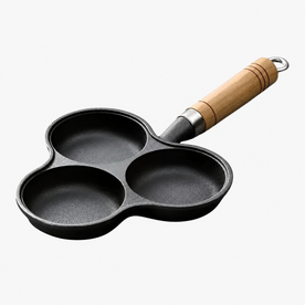 Kitchen : Multi-Cup Nonstick Breakfast Pan in Black 3 Cups van Vandaliamo