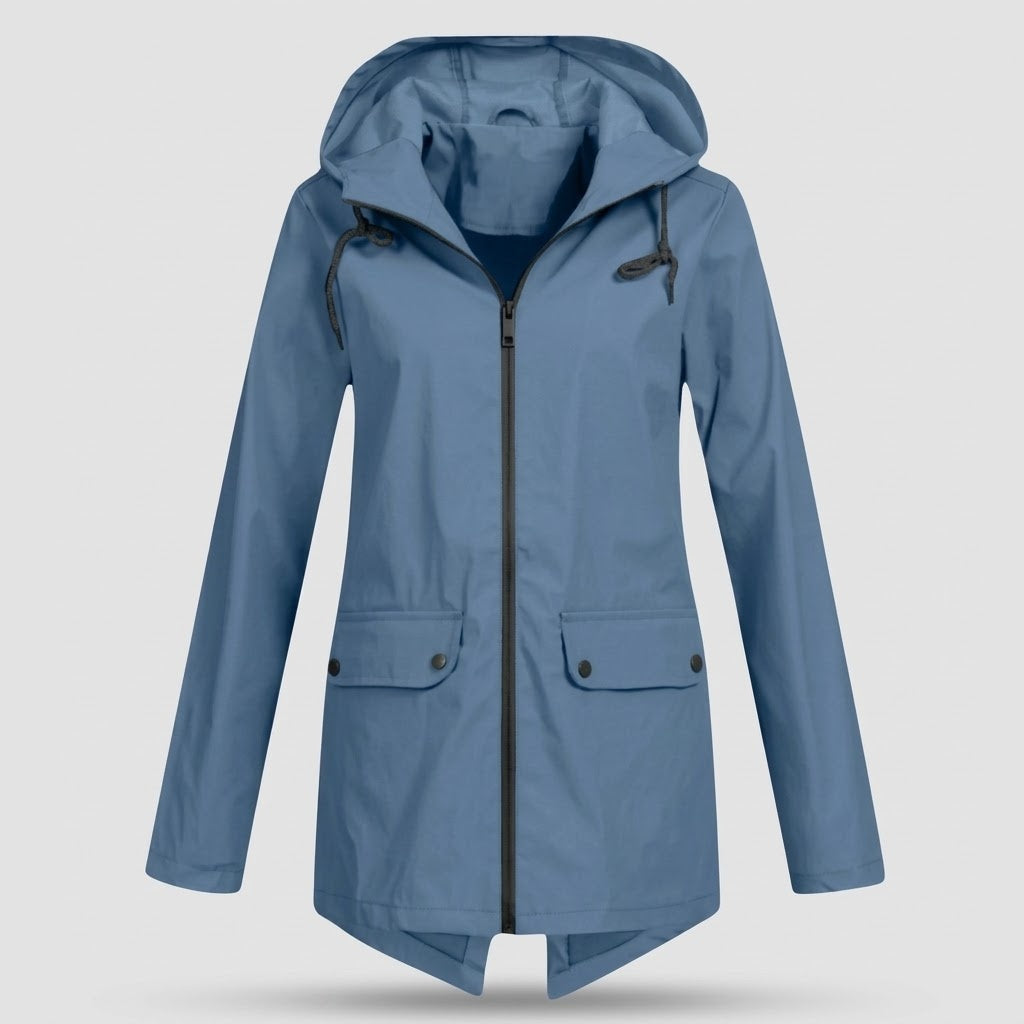 Outerwear : Women's Parka - Drawstring Hood with Extended Back Hem in van Vanda Liamo