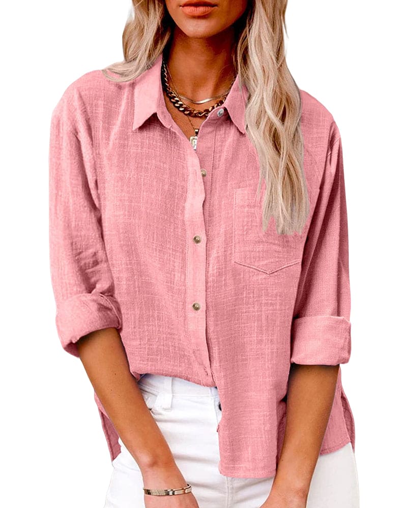 Women's Relaxed Fit Shirt - Loose Casual Blouse