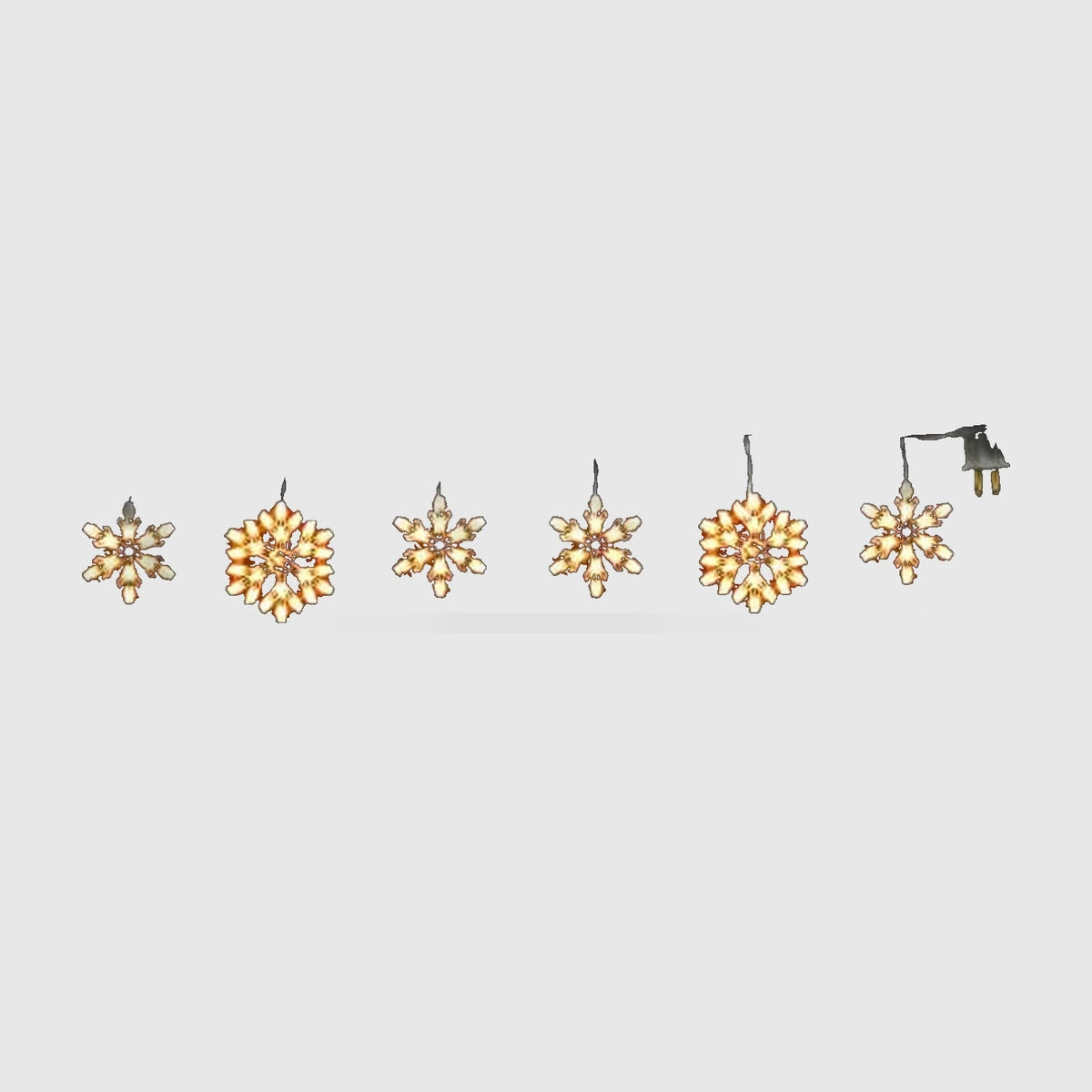 LED Curtain String Lights : LED Snowflake Curtain Lights – 8-Mode Christmas String Lights in Default Title van Vandaliamo