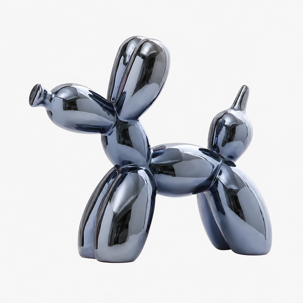 house & garden : PuffyPooch - Balloon Dog Sculpture in Navy Blue van Vandaliamo