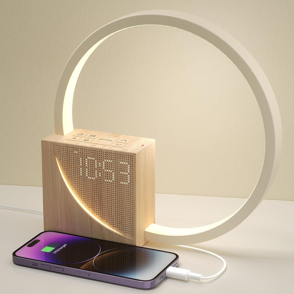 Sunrise Alarm Clock : Sunrise Alarm Clock – Wake-Up Light with Wireless Charging in van Vandaliamo