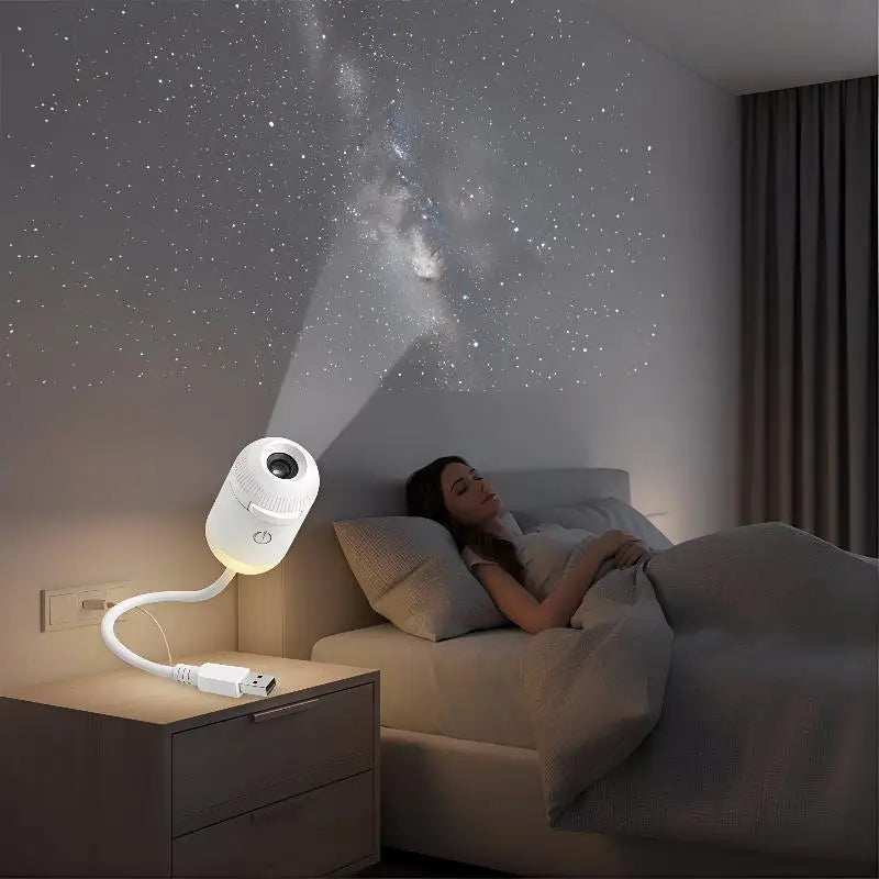 Star Projector Lamp : Galaxy Star Projector – 2-in-1 USB Night Sky Lamp in van Vanda Liamo