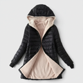 Women's Mid-Length Hooded Fleece-Lined Jacket