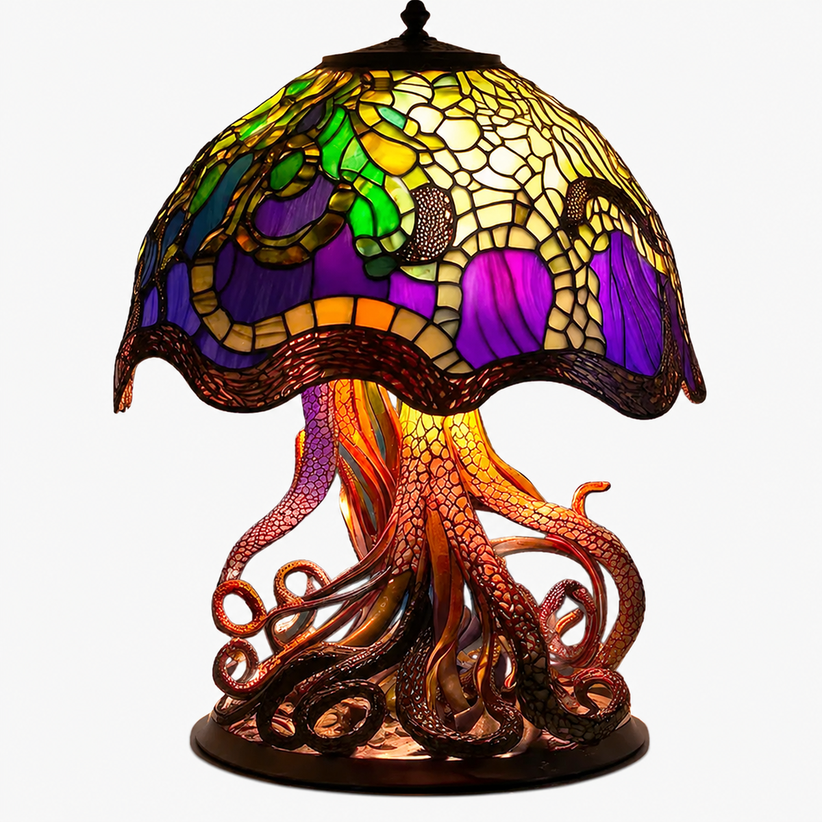 Handcrafted Stained Glass Table Lamp