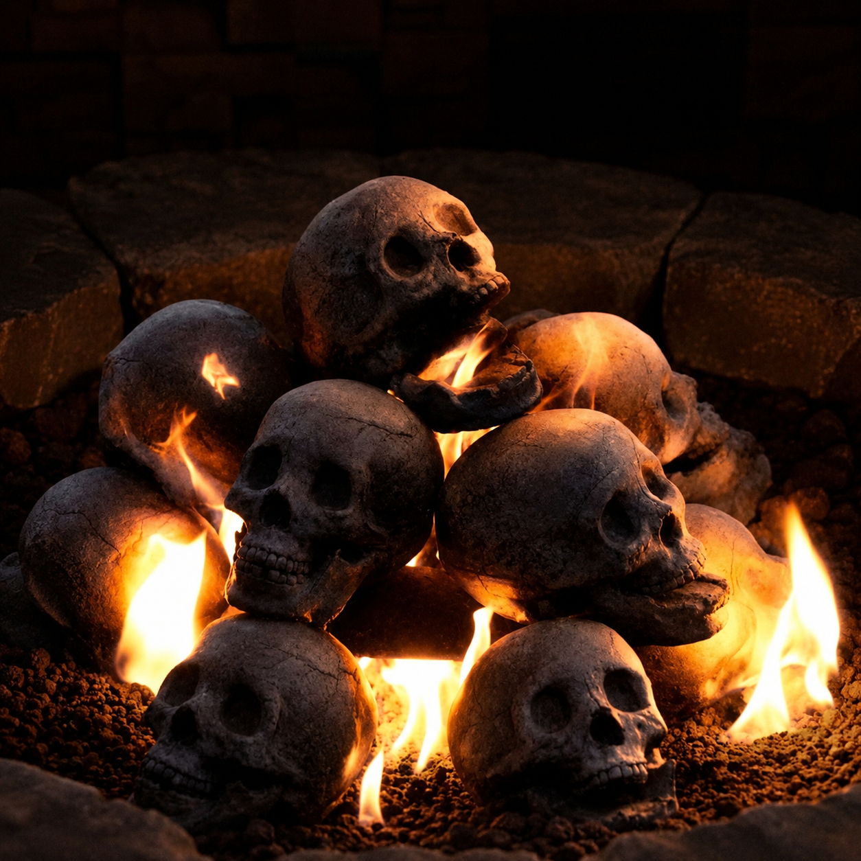 Gifts – Seasonal – Halloween : Ceramic Skull Ornament Design in van Vandaliamo