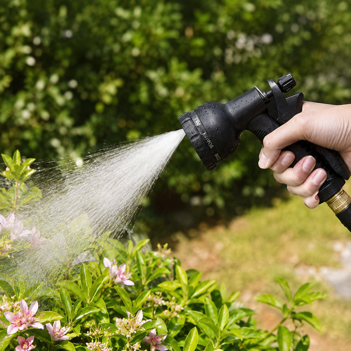 Expandable Garden Hose with 8-Pattern Spray Nozzle