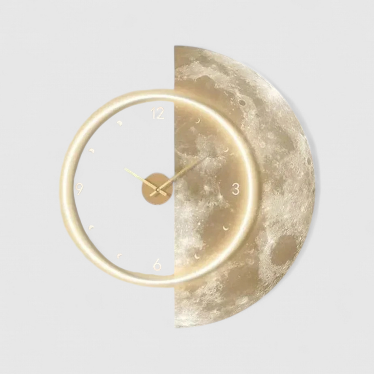 Moon Wall Clock – Soft LED Glow with Celestial Design