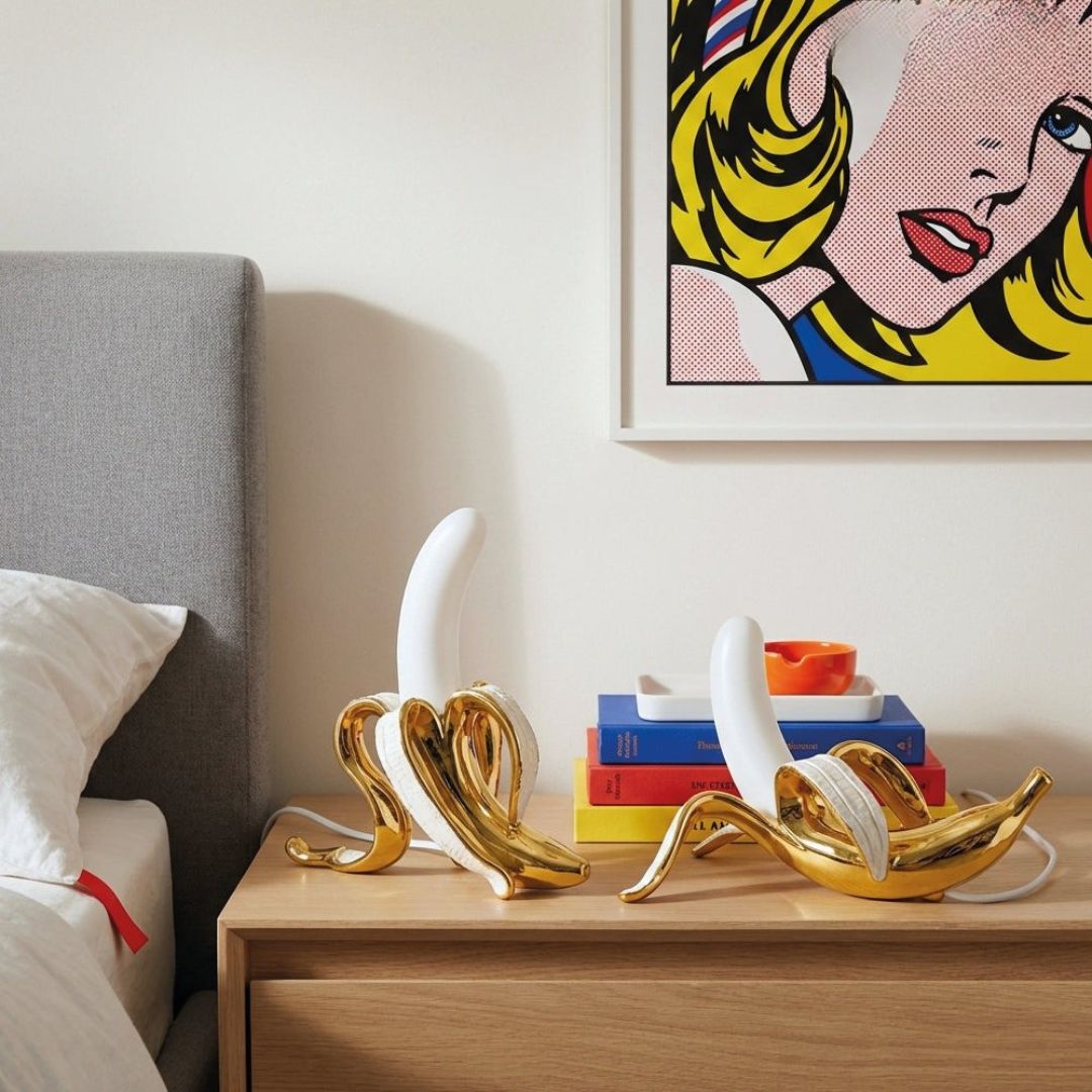 Home Decor : Art Deco Banana Table Lamp - Decorative Accent Light in van Vandaliamo