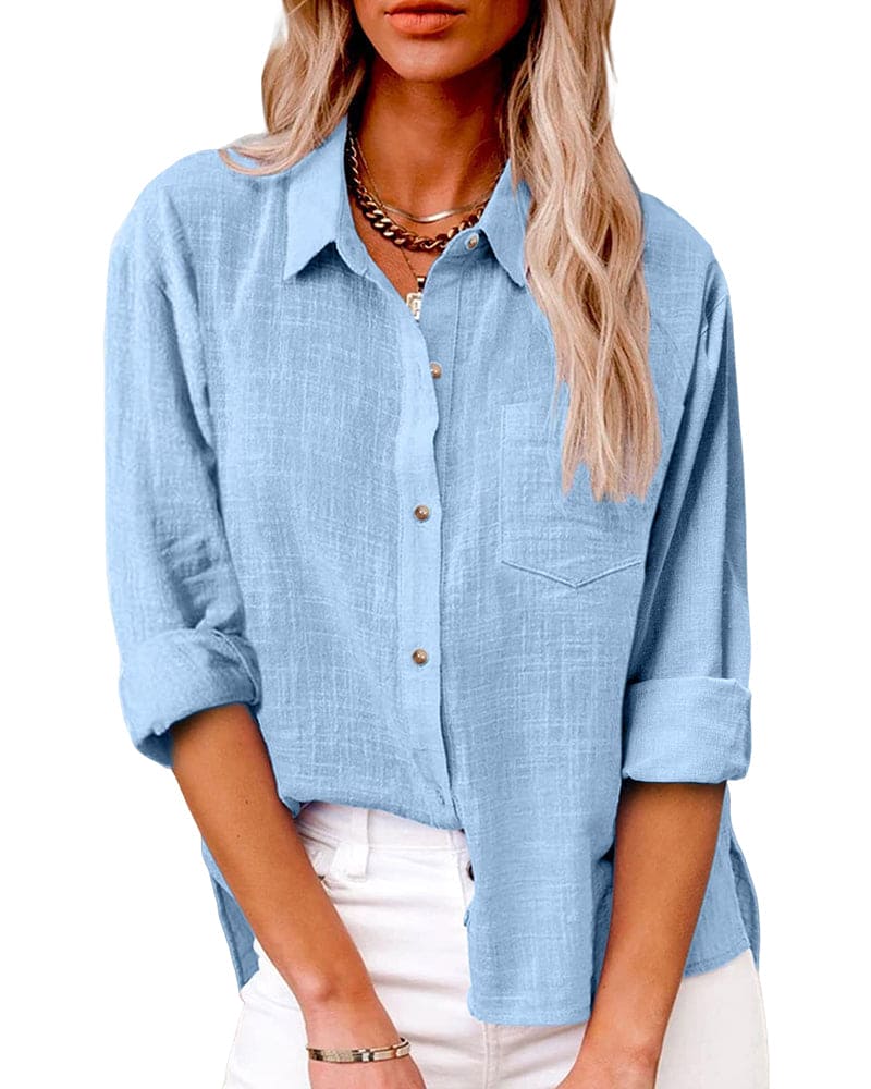Women's Relaxed Fit Shirt - Loose Casual Blouse