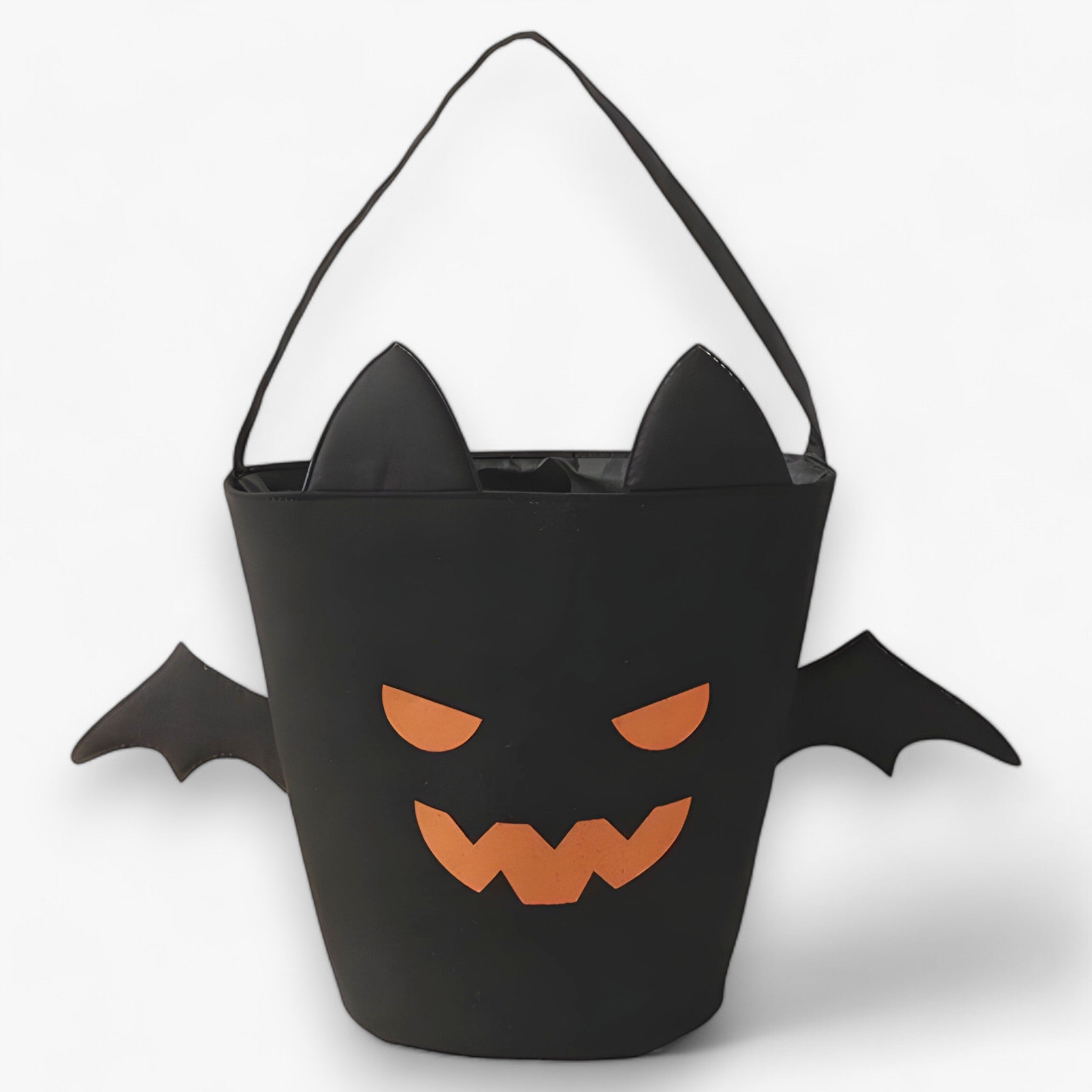 bags : Pumpkin Candy Basket - Leuke Mand voor Halloween-Feestjes en Cadeaus - Zwart in Zwart 1 van Pantino