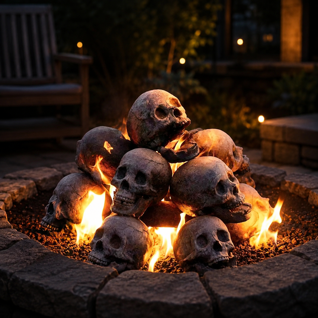 Gifts – Seasonal – Halloween : Ceramic Skull Ornament Design in van Vandaliamo