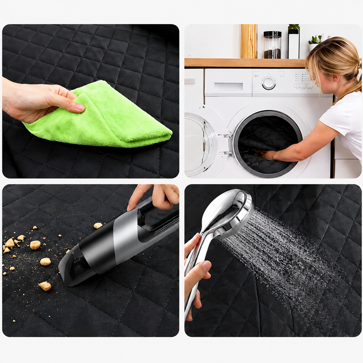 Pets & Supplies : Waterproof Black Car Seat Cover for Dogs - Universal, Extendable, Non-Slip, Full Protection in van Vandaliamo