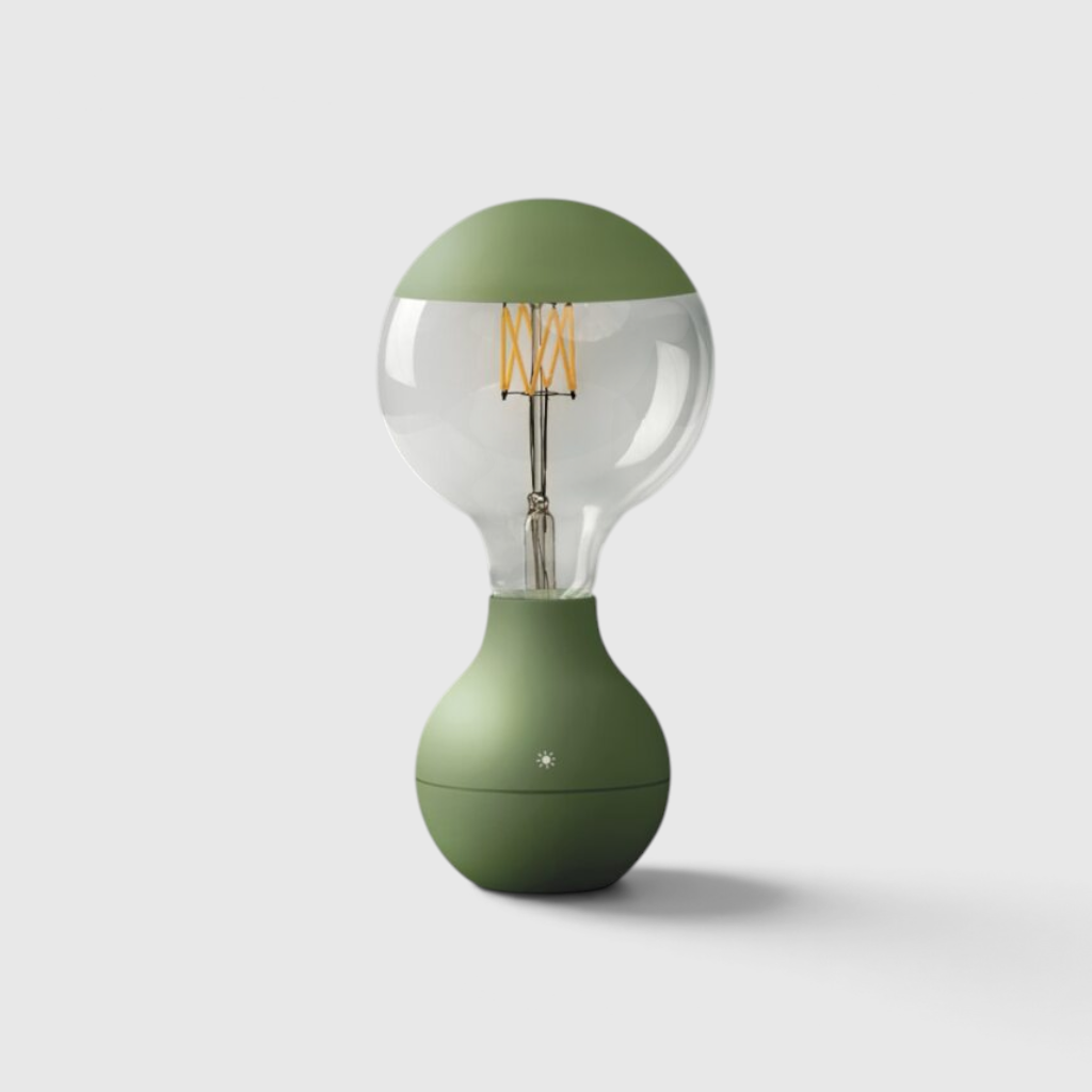 Cordless Filament Bulb Table Lamp – Rechargeable Touch-Dim Ambient Light