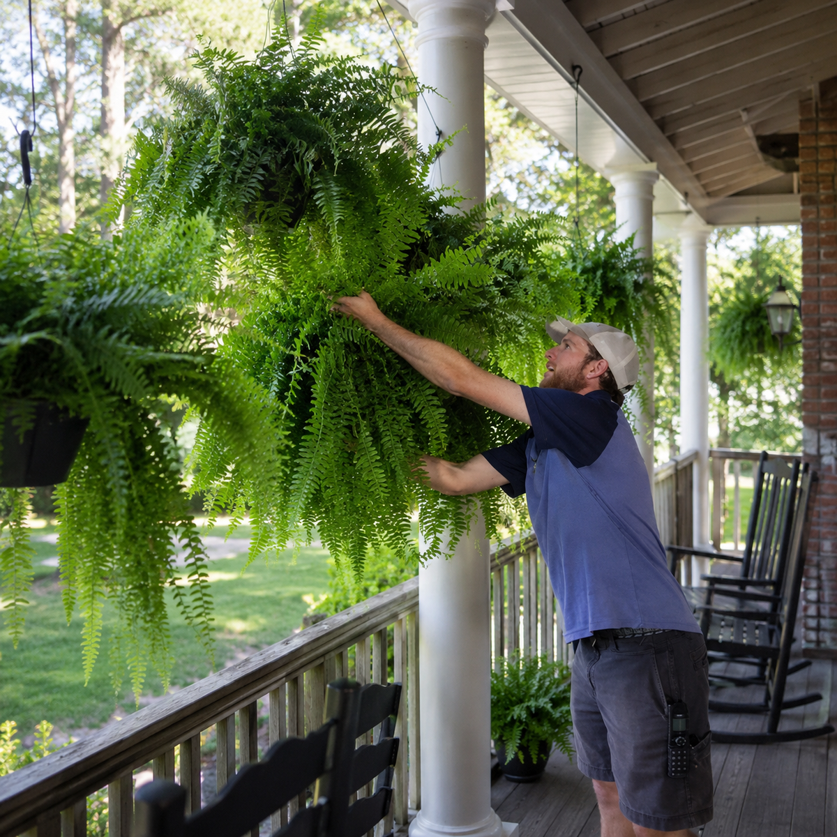UV-Resistant Lifelike Artificial Boston Fern