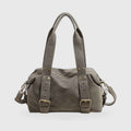 Structured Baguette Shoulder Bag – Studded Vegan Leather