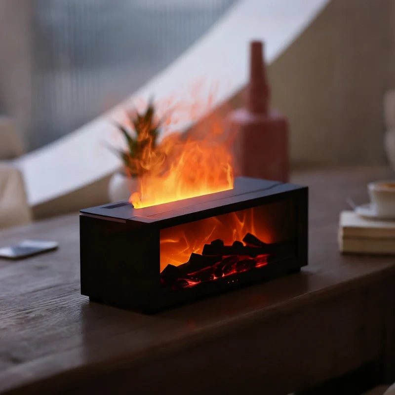 HearthGlow Flame Humidifier – Cozy Fire Effect Diffuser