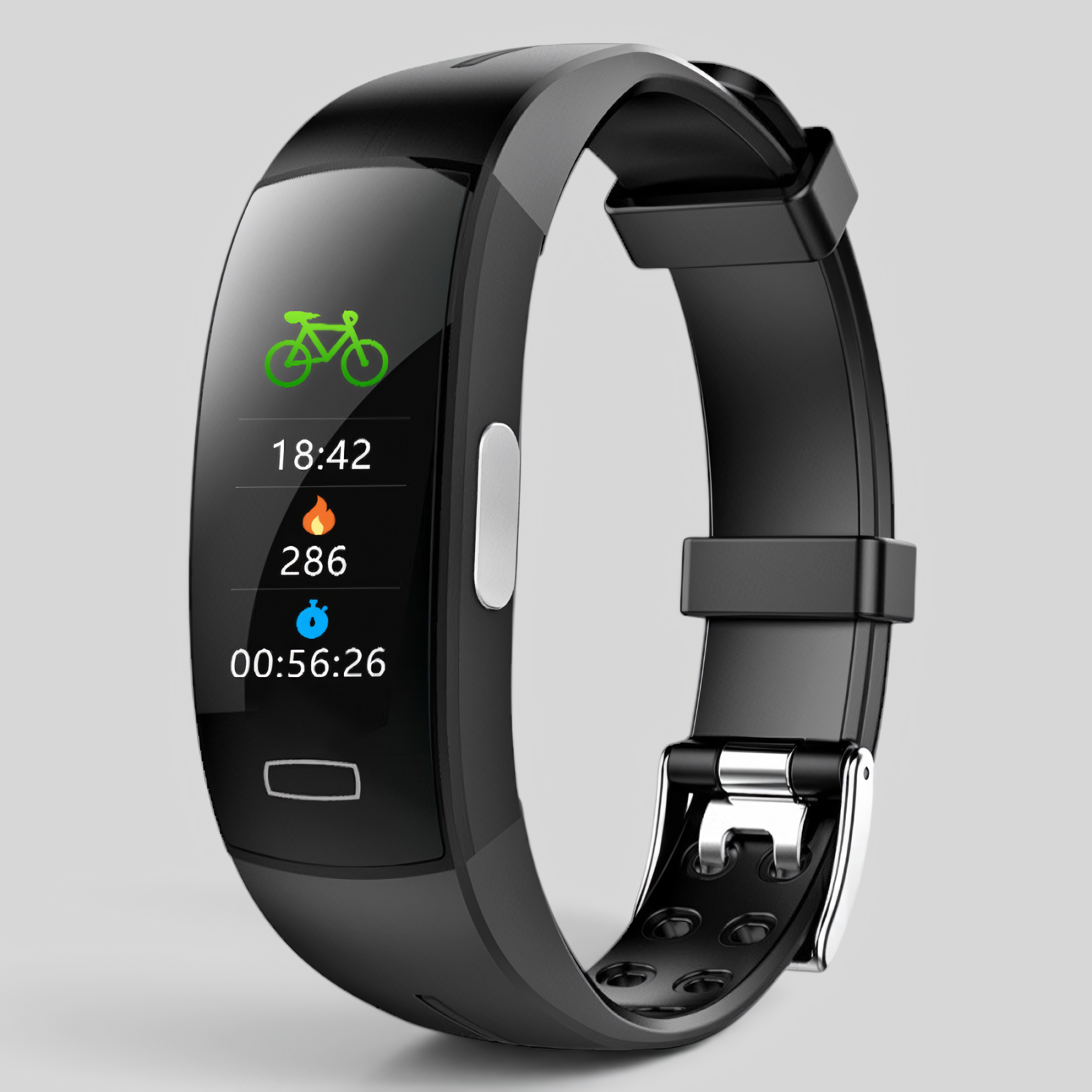 Blood pressure and heart rate monitor, black silicone, with