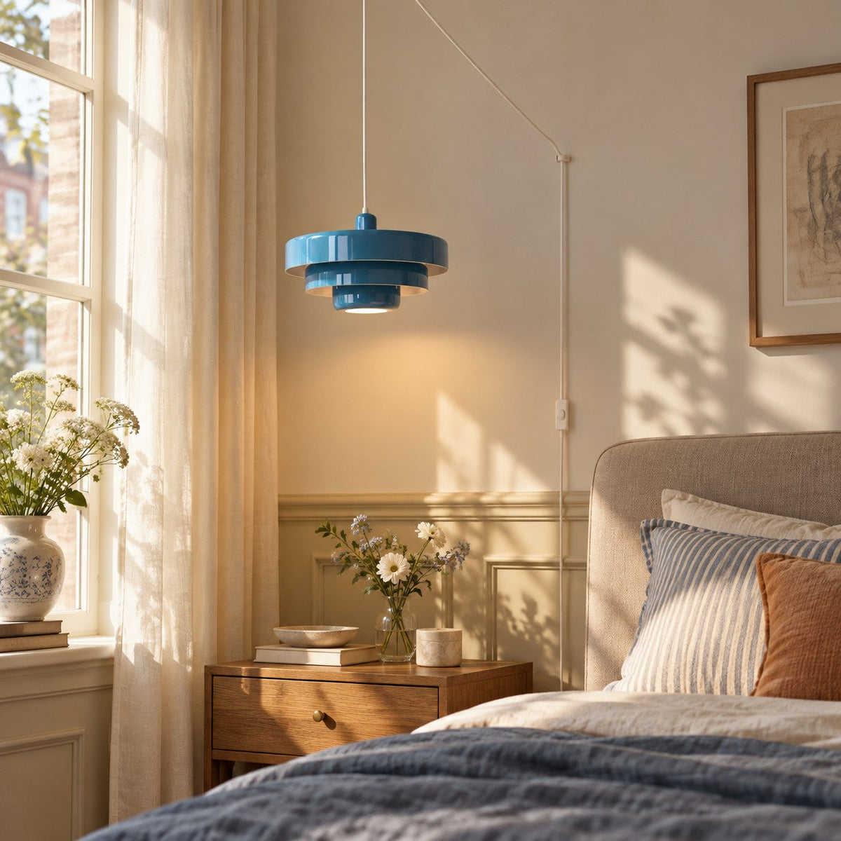 Home Decor : Retro Bauhaus Plug-In Pendant Light - Multi Color in van Vandaliamo