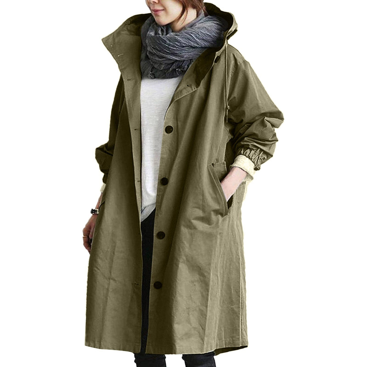 Fashion : Women's Waterproof Trenchcoat with Long Fit in van Vanda Liamo