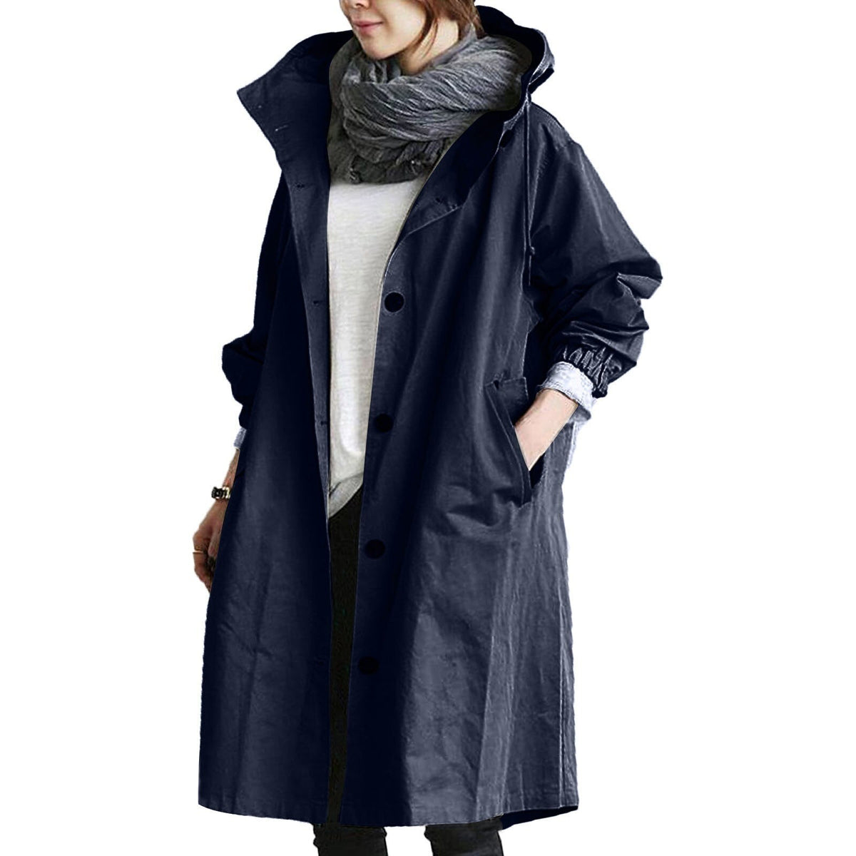 Fashion : Women's Waterproof Trenchcoat with Long Fit in van Vanda Liamo