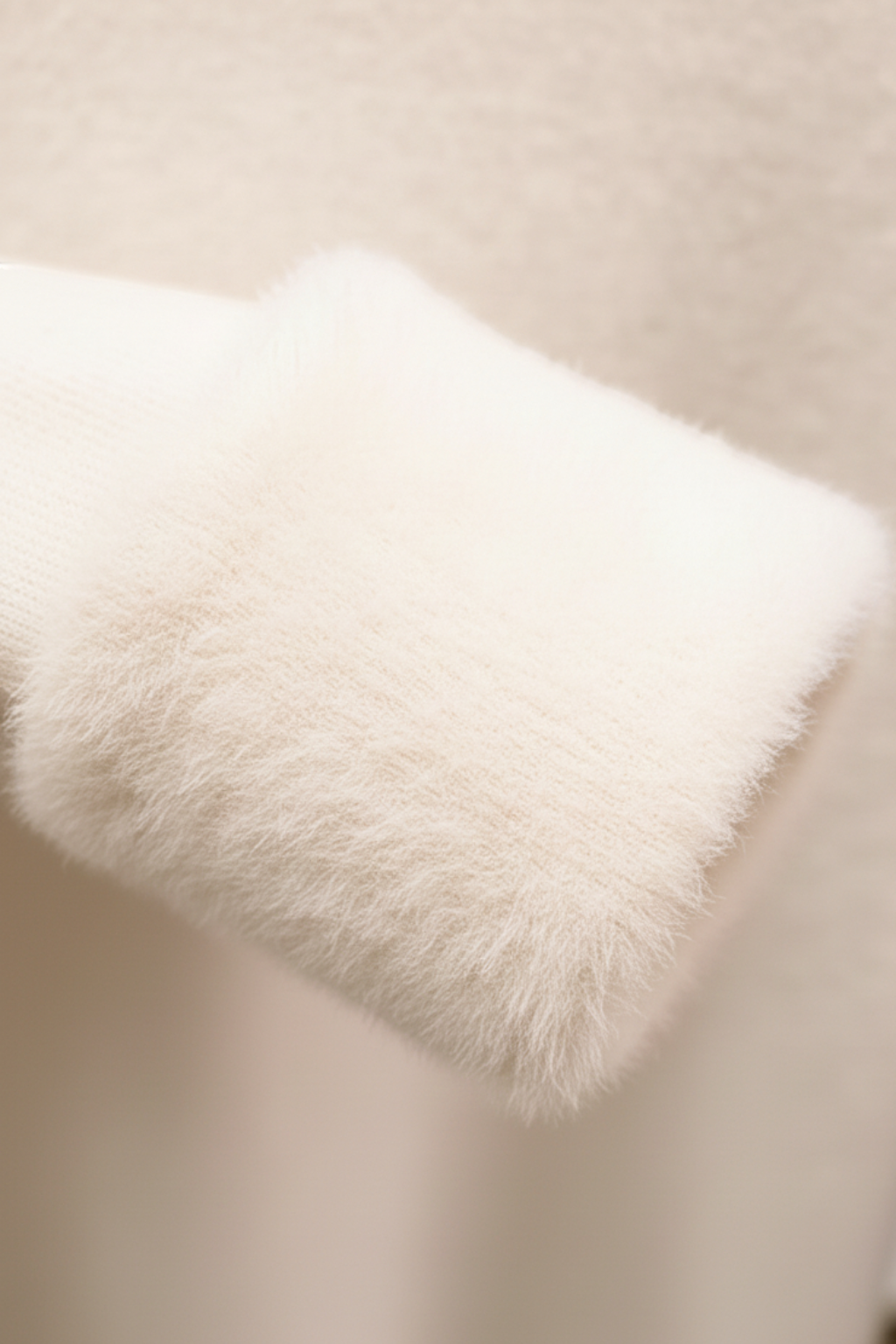 Women's Sweaters : Apricot Fleece Lined Thermal Turtleneck Sweater in van Vanda Liamo