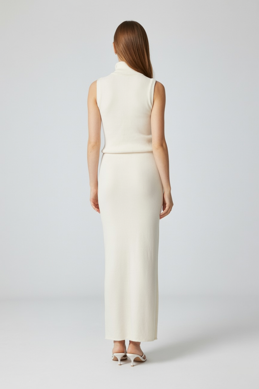 Women's Set : Women's Apricot Knit Skirt & Top Set - High-Quality in van Vanda Liamo
